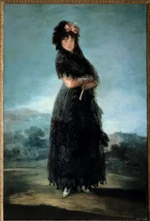 Portrait en pied de Mariana Waldstein, Marquise de Santa Cruz (1763-1808) Peinture de Francisco de Goya (1746-1828) 18ème siècle