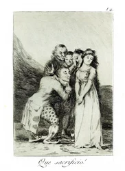 Quel sacrifice ! Capricho n° 14, 1797-1798