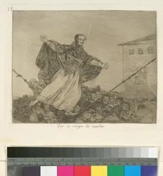 Que se rompe la cuerda, Planche 77 de Los Desastres de la Guerra, après 1814-15, publié en 1863