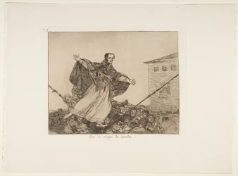 Que se rompe la cuerda (Que la corde se casse), Planche 77 de Los Desastres de la Guerra (Les Désastres de la guerre), après 1814-15, publié en 1863