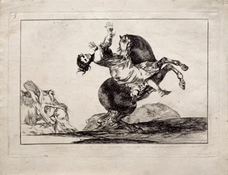Le ravisseur de chevaux, de la série Los Disparates, Folies, 1815-1819