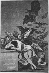Le sommeil de la raison engendre des monstres. Capricho No 43, 1797-1798