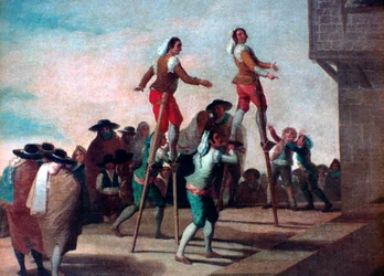 Les échasses, vers 1785