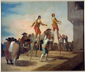 Les scalps. Peinture par Francisco de Goya (1746-1828)