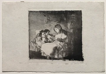 Femme lisant à deux enfants, 1824-1825