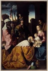 Adoration des Mages. Peinture de Francisco de Zurbarán (1598-1664) 1638. Grenoble, Musée des Beaux-Arts