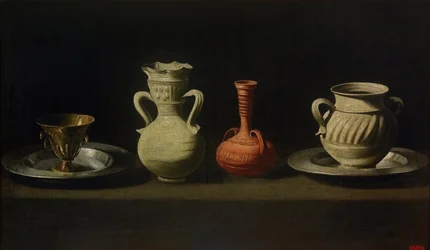 Nature morte avec quatre vases