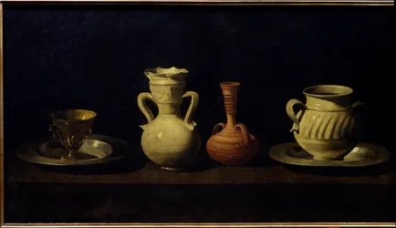 Nature morte, tasses et vases