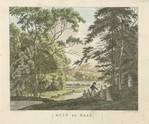 Promeneurs près du domaine Duin en Daal