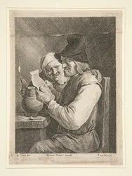 Couple lisant une lettre