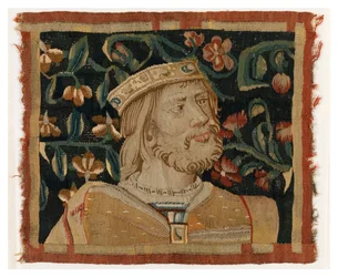Fragment de tapisserie représentant la tête d