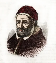 Représentation du Pape Clément VIII, dessin de Misteri del Vaticano par Franco Mistrali