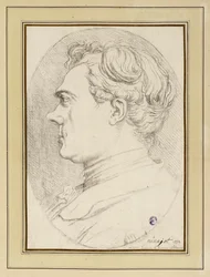 Portrait-charge du peintre Ménageot, Rome 1772