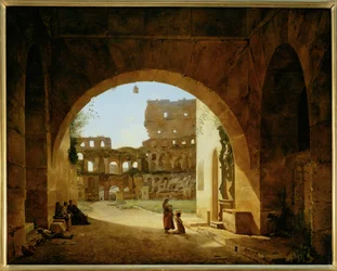 Vue interieure du Colisee a Rome …