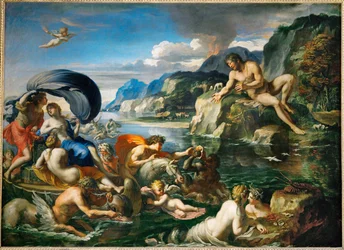 Acis et Galatee se derobant au regard de Polypheme Acis et Galatea hiding before Polyphemus ...