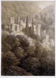 Château dans une montagne en Allemagne