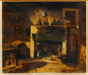 La cheminee - la cheminée ... (peinture sur toile)