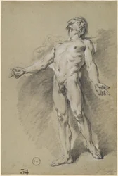 Apollo, vers 1752 (craie noire)