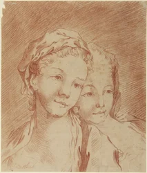 Les têtes de deux filles