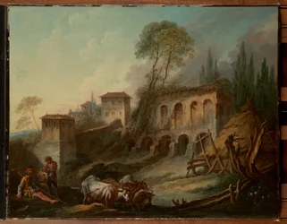 Paysage imaginaire avec le mont Palatin vu depuis le Campo Vaccino