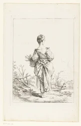 Jeune fille avec un panier