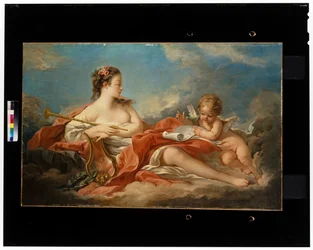 Cupidon enseignant la musique à jouer de la lyre