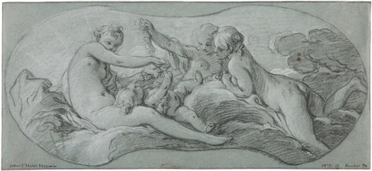 Les trois Grâces jouant avec Cupidon