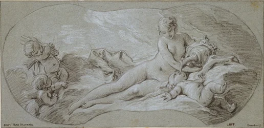 Vénus enivre Cupidon avec du nectar