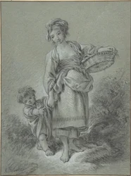 Une femme et un garçon