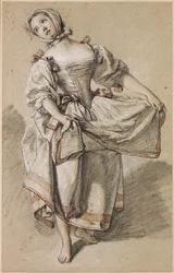 Jeune fille de campagne dansant, vers 1765-70