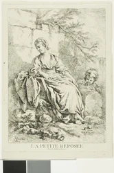 Jeune femme se reposant
