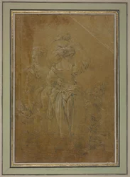 Deux paysannes avec deux garçons