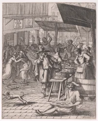 Un marché aux poissons; de Divers sujets remarquables tirés de l