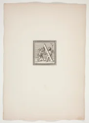 Un monogramme avec des putti