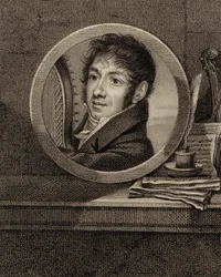 Portrait du harpiste et compositeur Jean-Aimé Vernier 1769-1840, vers 1800