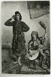 Danseuse et musiciens mésopotamiens, à Saint-Jean-d