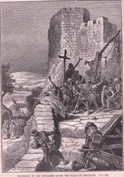 Procession des croisés autour des murs de Jérusalem en 1097 après J.-C.