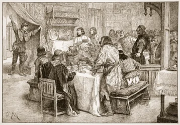 Le messager apportant à Harold la nouvelle du débarquement de Guillaume, illustration de 