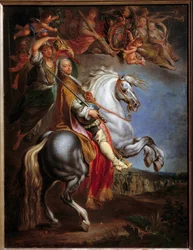 Portrait équestre de François III (1708-1765), duc de Lorraine, puis empereur germanique et grand-duc de Toscane, époux de Marie-Thérèse d