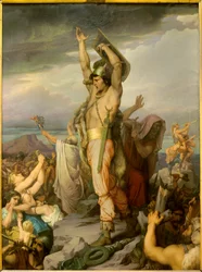 Représentation de Vercingétorix (72-46 av. J.-C.), chef gaulois. XIXe siècle. Clermont-Ferrand. Musée d