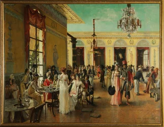 Café Frascati (Paris, France), une scène au temps de Napoléon (fin 18ème-1815)