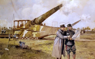 Artillerie lourde sur le chemin de fer, octobre 1916