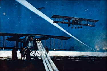 Retour de vol de nuit, bombardement simulé