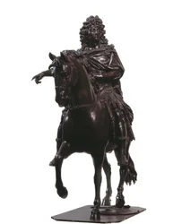 Portrait équestre du roi de France Louis XIV (sculpture en bronze)