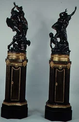 Le viol de Proserpine, bases attribuées à Boule, vers 1693-1710