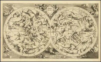 Carte céleste de 1720 - Hemel Globe. Coeli Enarrant Gloriam Dei