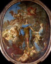 Le roi Louis XV (1710-1774) donnant la paix à l