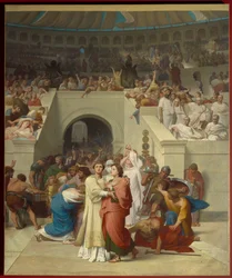 Les martyrs chrétiens entrant dans l