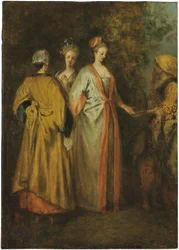 La diseuse de bonne aventure (huile sur panneau)