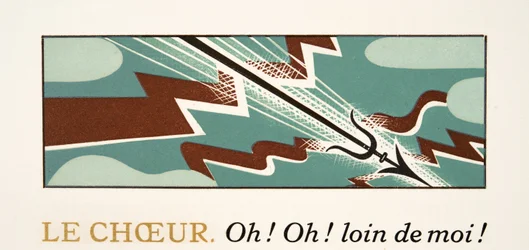 Illustration graphique de Prométhée Enchaîné par Eschyle, pub. 1941